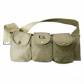 Leather Brown Belt Holster Pouch Set