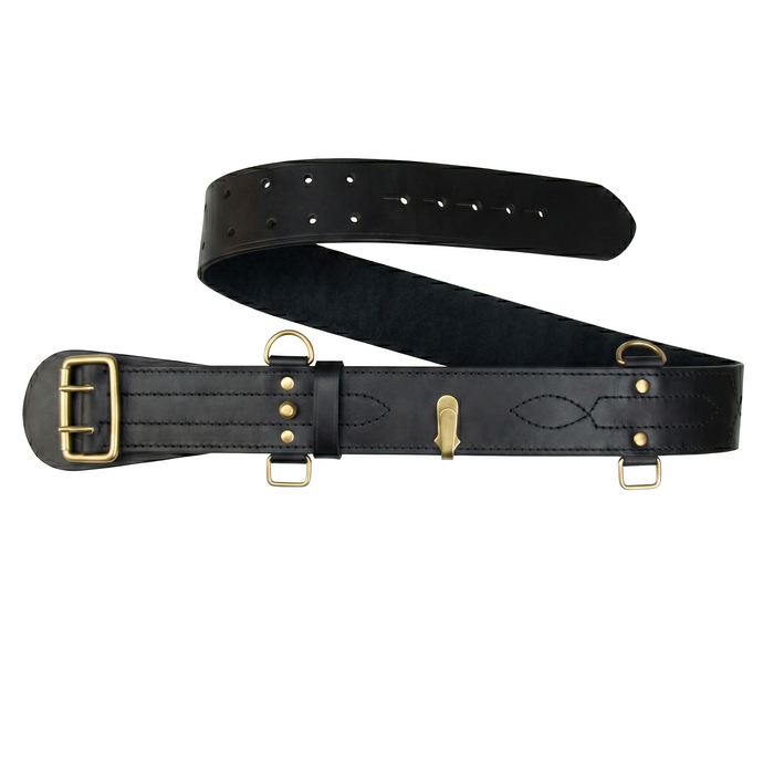 Leather Sam Browne Belt Black