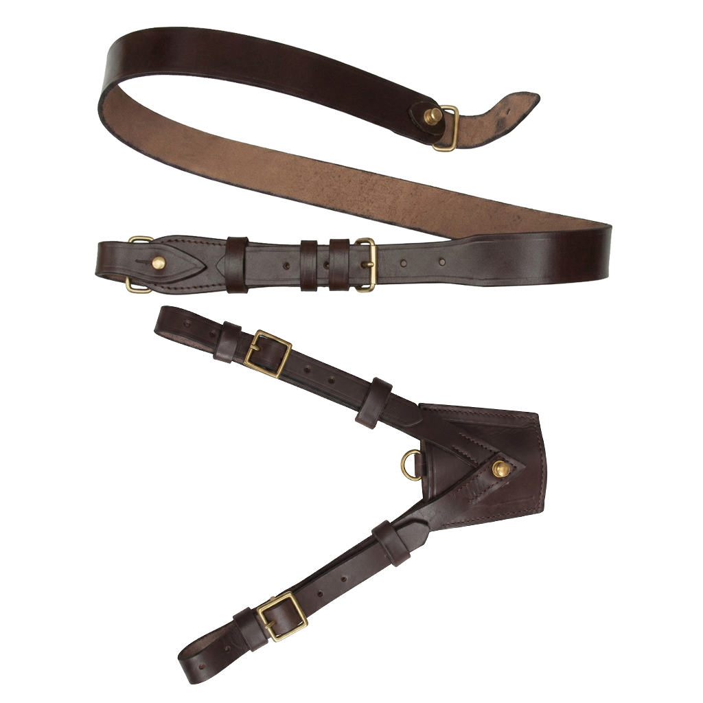 Sam Brown Belt, Sword Frog and Sword Knot Set, Brown, Large