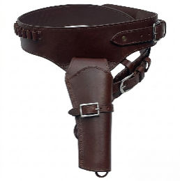 Leather Western Plain Single Brown, Large Size
