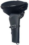 Leather Western Plain Single Black, Large Size