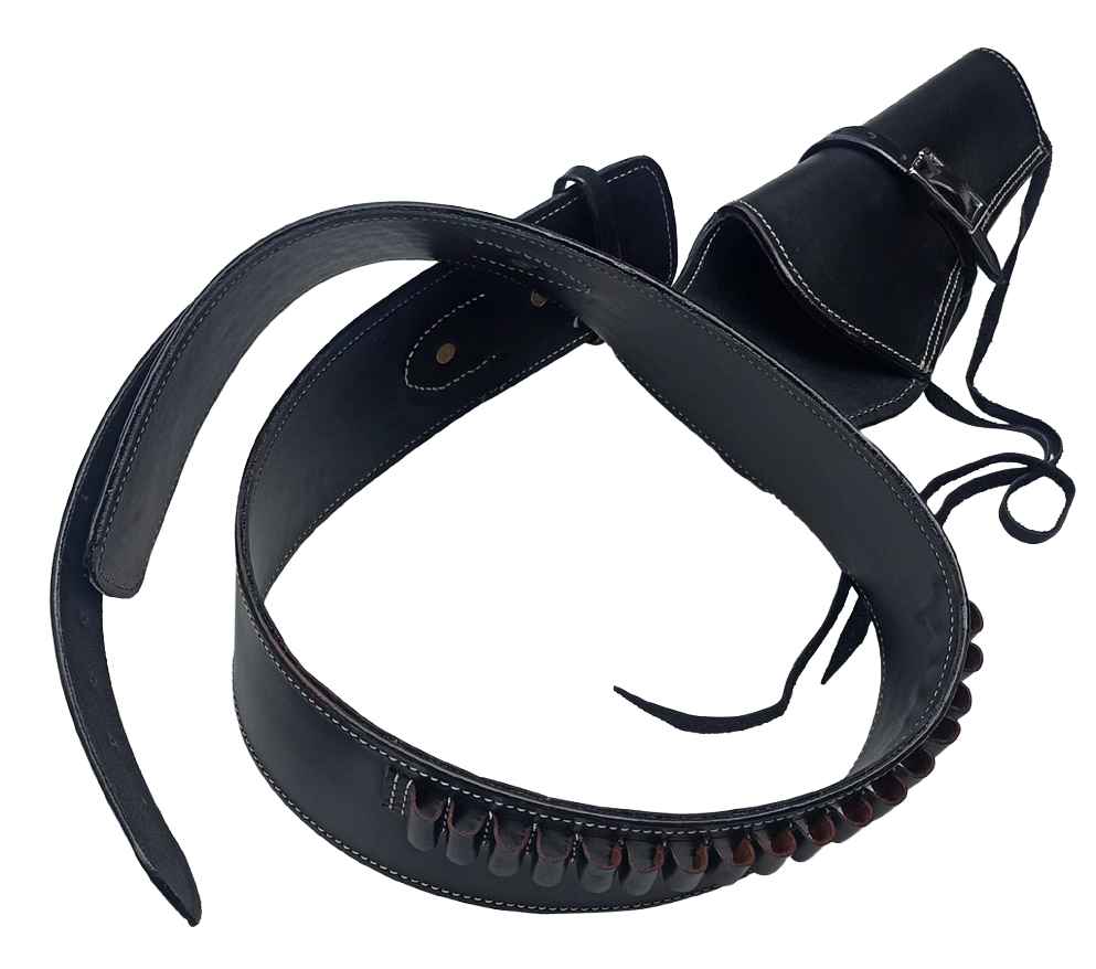 Leather Western Plain Single Black