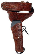 Leather Western Emboss Single Brown, Large Size