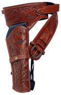 Leather Western Emboss Single Brown