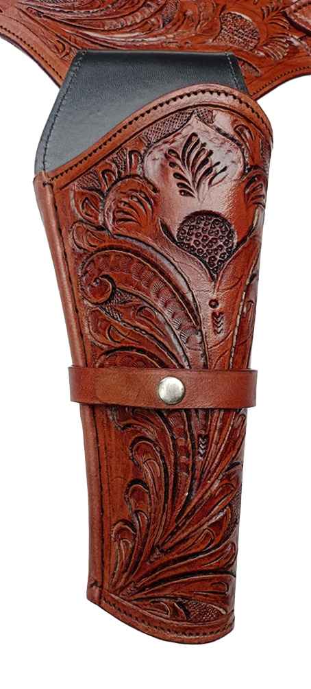 Leather Western Emboss Single Brown