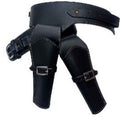 Leather Western Plain Double Black, Large Size