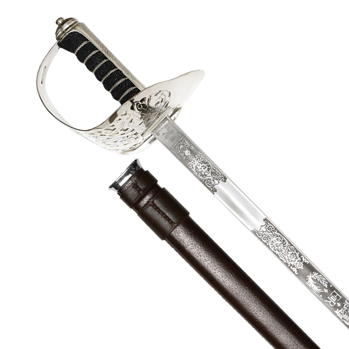 Letter Opener Infantry Officer’s Miniature Sword with Sheaths (Flat packed felt line and table stand included)