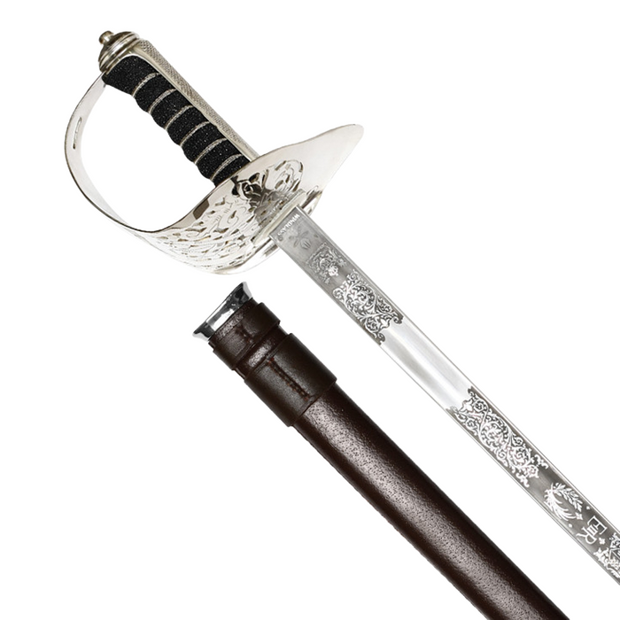 Letter Opener Infantry Officer’s Miniature Sword with Sheaths (Flat packed felt line and table stand included)