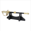 Letter Opener Navy Officer’s  Miniature Sword with Sheaths (Flat packed felt line and table stand included)