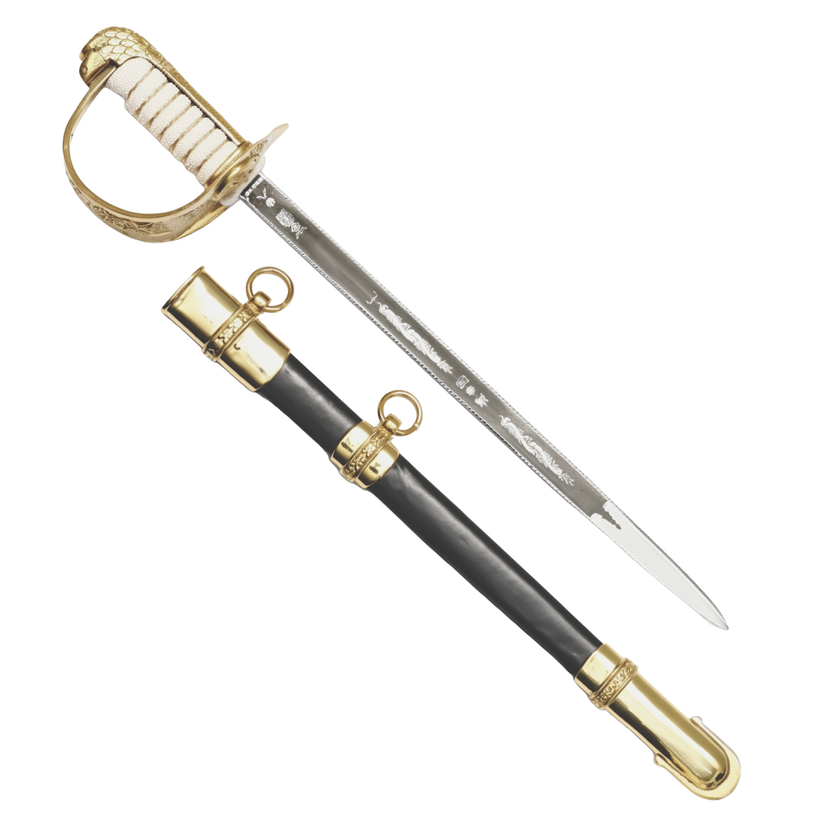 Letter Opener AirForce Officier’s Miniature Sword with Sheaths (Flat packed felt line and table stand included)