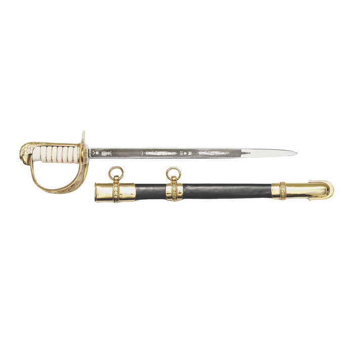 Letter Opener AirForce Officier’s Miniature Sword with Sheaths (Flat packed felt line and table stand included)