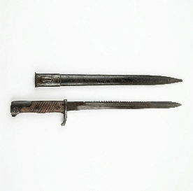 WWI German Gewehr 98 Bayonet With Sawback with Scabbard