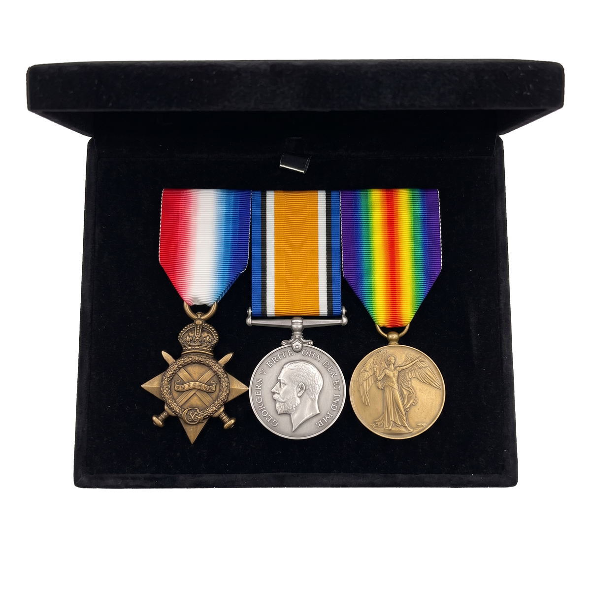WWI Trio Medal Set - Boxed - 1914-1915
