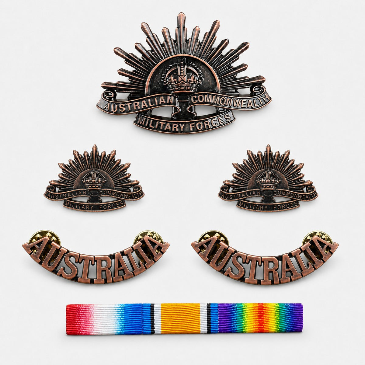 Anzac Starter Pack Titles Ribbon Bar in sleeve - 1914-1915