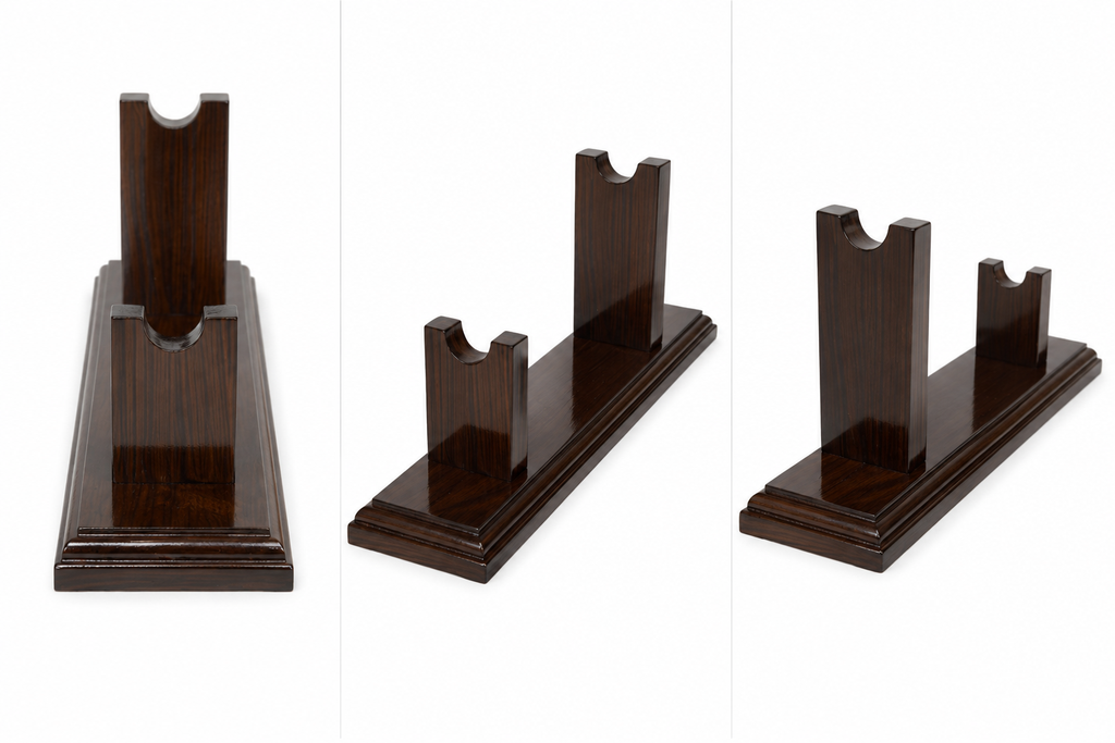 Solid Wood Single Tier Tabletop Sword Display Stand