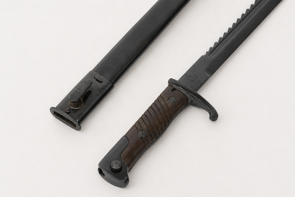17-02-189 WWI German Gewehr 98 Bayonet With Sawback+Scabbard