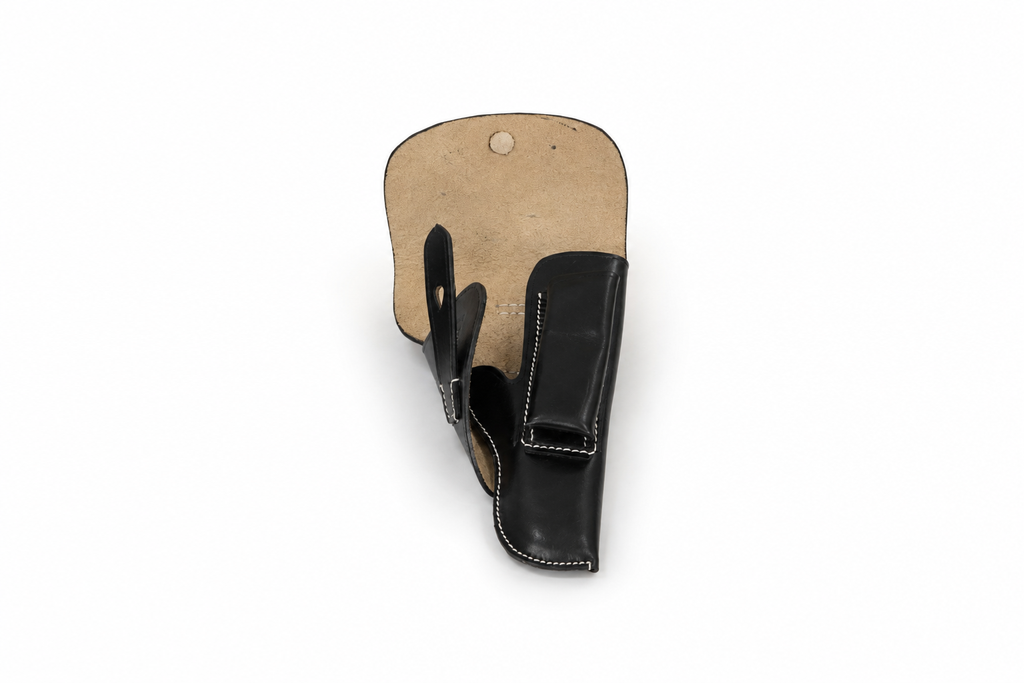 11-01-Mil-14 Leather holster high power black50 brown50