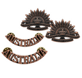 Aust. Shoulder Title (Bronze) with Rising Sun V3 in sleeve - 1914-18, 1939-45