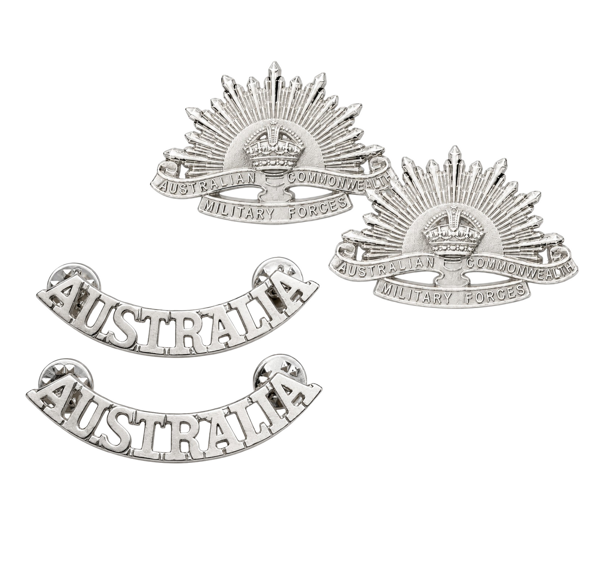 Aust. Shoulder Title (Silver) with Rising Sun V3 in sleeve - 1950 - present