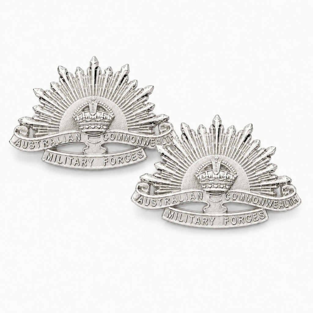 Aust. Shoulder Title (Silver) with Rising Sun V3 in sleeve - 1950 - present