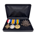 WWI Trio Medal Set & Cap Badge - Boxed