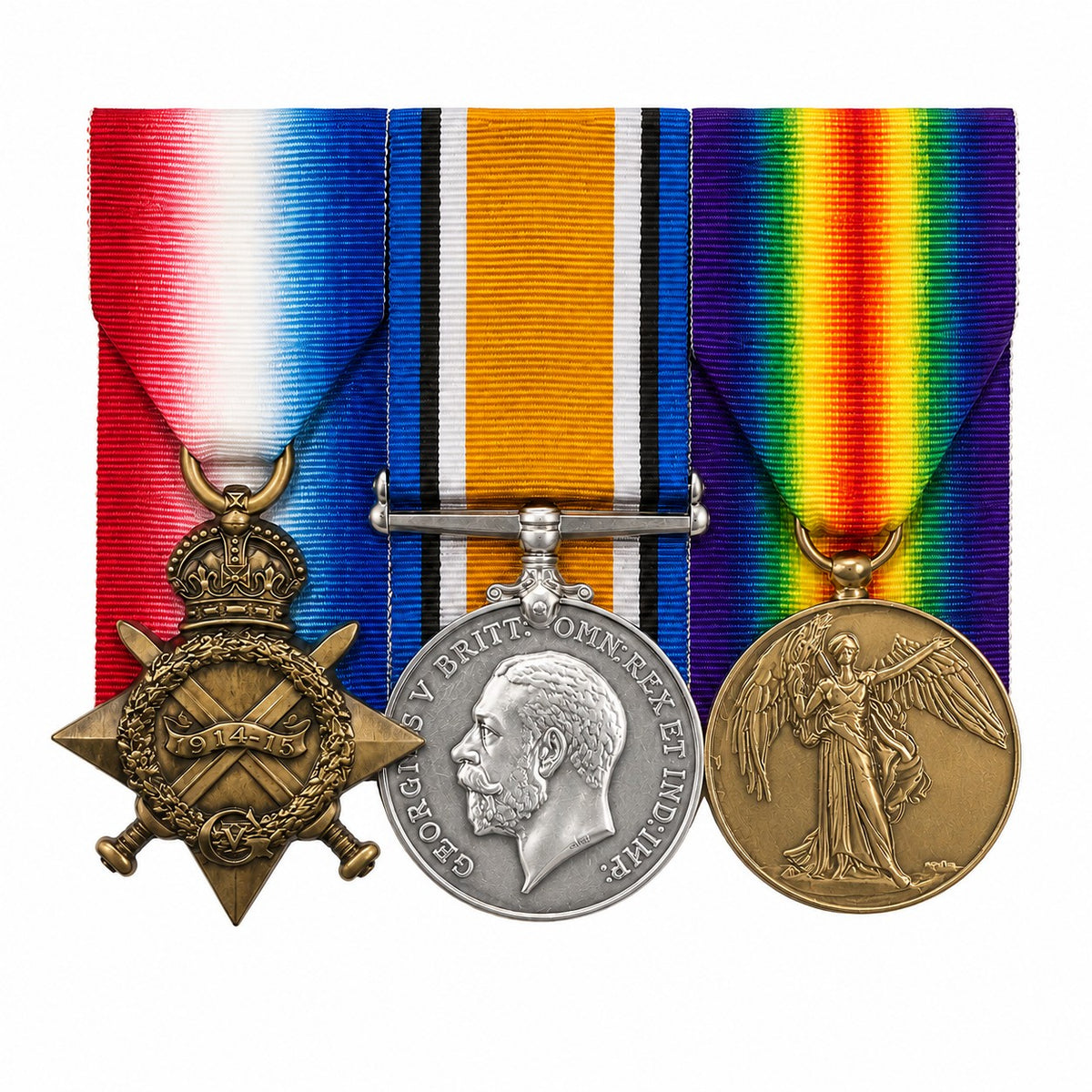 WWI Trio Medal Set - Boxed - 1914-1915